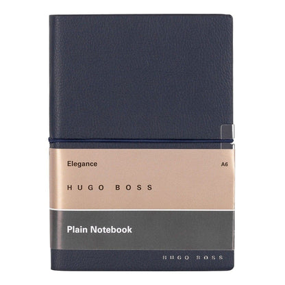 HUGO BOSS, Notizbuch Elegance Storyline, A6 blanko weiss, dunkelblau-2