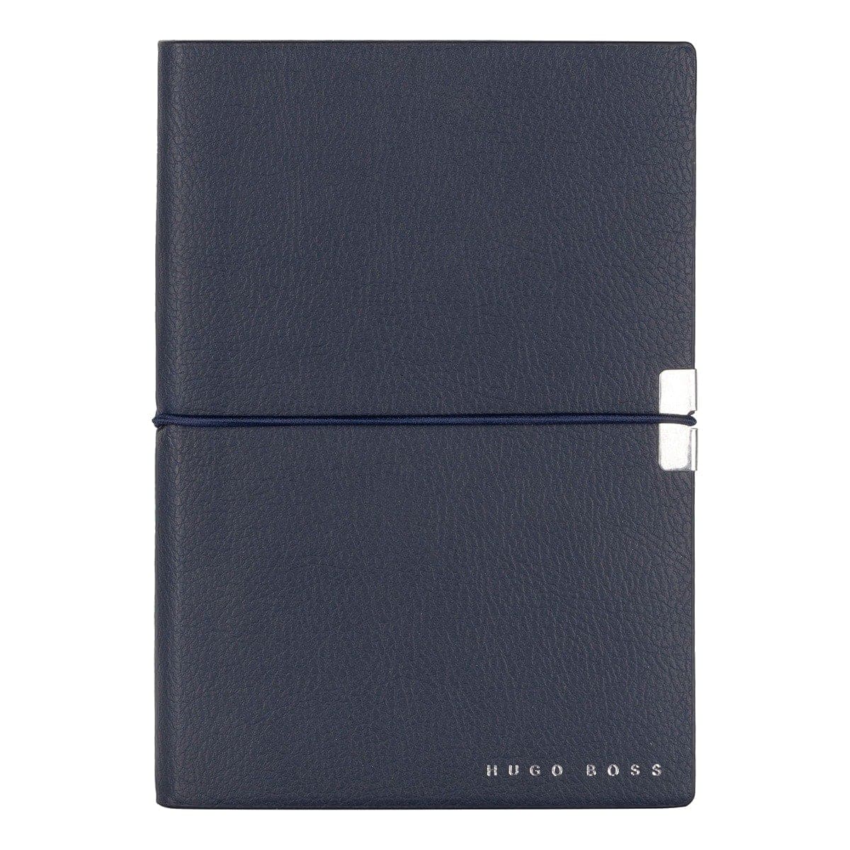 HUGO BOSS, Notizbuch Elegance Storyline, A6 blanko weiss, dunkelblau-3
