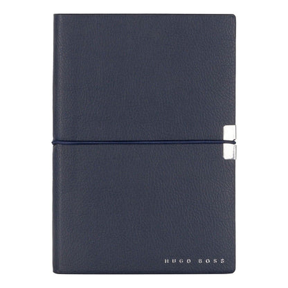 HUGO BOSS, Notizbuch Elegance Storyline, A6 blanko weiss, dunkelblau-3