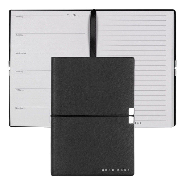 HUGO BOSS, Notebook Elegance Storyline, A6 diary white, black
