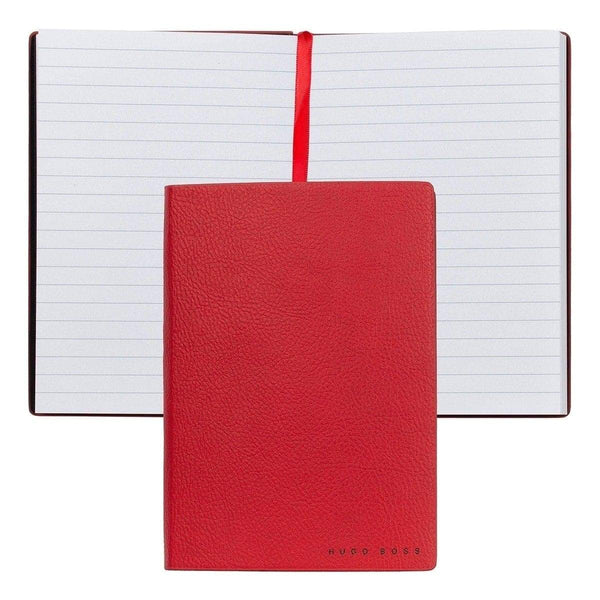 HUGO BOSS, Notebook Essential Storyline, A6 Lined White, Red