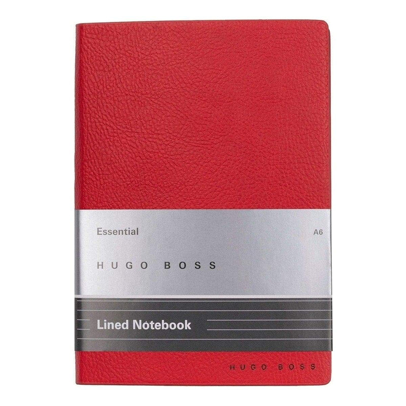 HUGO BOSS, Notizbuch Essential Storyline, A6 liniert weiss, rot-2
