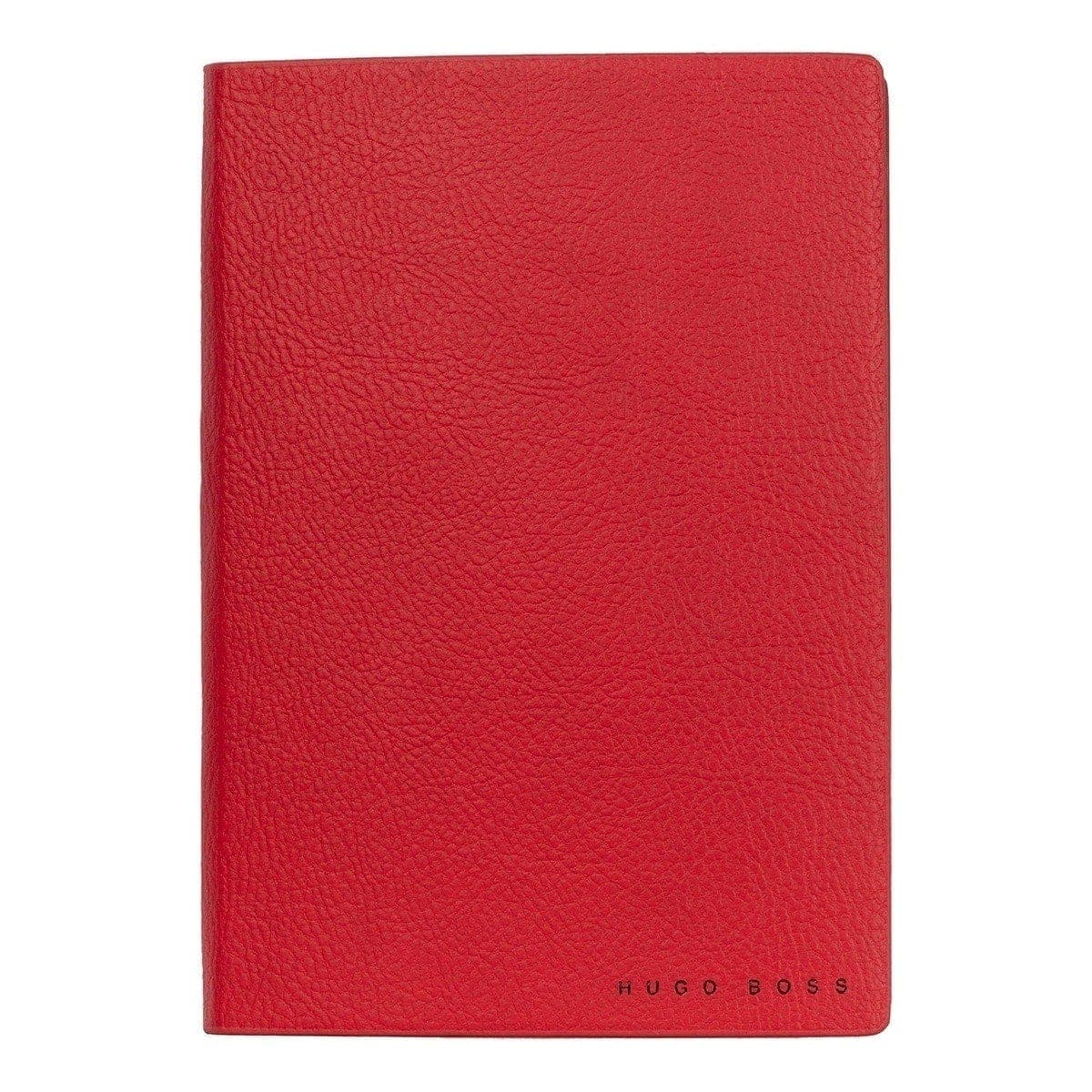 HUGO BOSS, Notizbuch Essential Storyline, A6 blanko weiss, rot-3