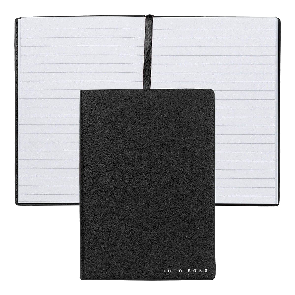HUGO BOSS, Notizbuch Essential Storyline, A6 liniert weiss, schwarz-1