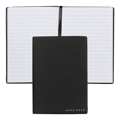 HUGO BOSS, Notizbuch Essential Storyline, A6 liniert weiss, schwarz-1