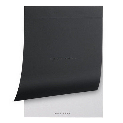HUGO BOSS, Notizbuch, A6 blanko weiss, schwarz-1