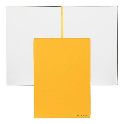 HUGO BOSS, Notizbuch Essential Storyline, B5 blanko weiss, gelb-1