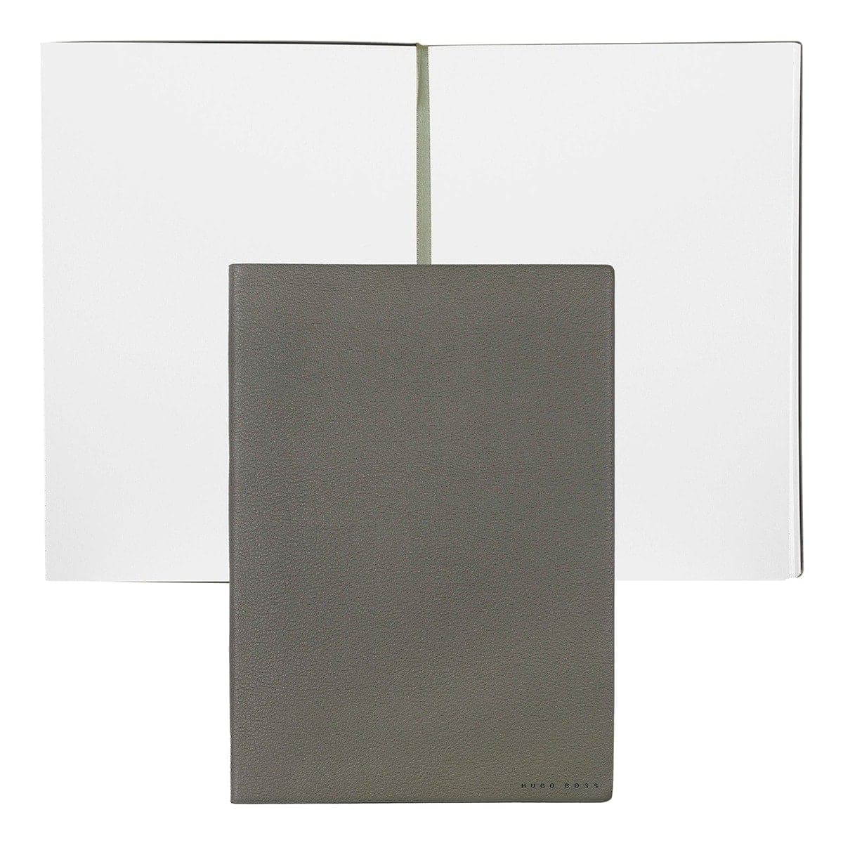 HUGO BOSS, Notizbuch Essential Storyline, B5 blanko weiss, khaki-1