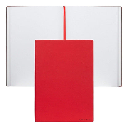 HUGO BOSS, Notizbuch Essential Storyline, B5 blanko weiss, rot-1
