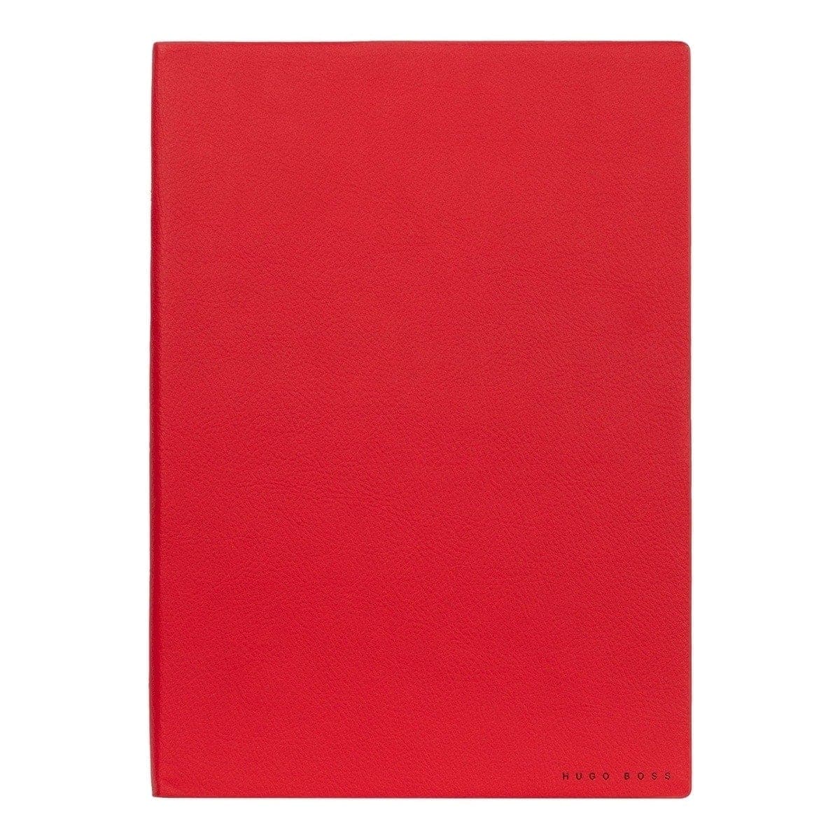 HUGO BOSS, Notizbuch Essential Storyline, B5 blanko weiss, rot-3