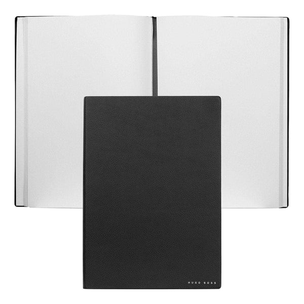 HUGO BOSS, Notizbuch Essential Storyline, B5 blanko weiss, schwarz