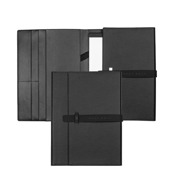 HUGO BOSS, Schreibmappe Gear Illusion, A4, schwarz