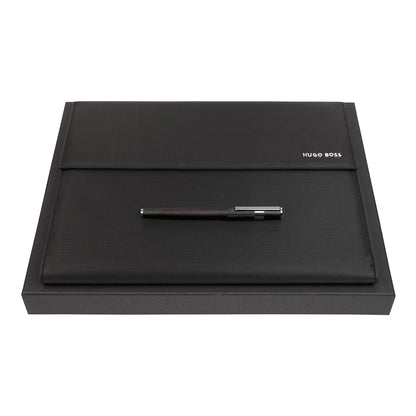 HUGO BOSS Tintenroller / Notizbuch Set A4 schwarz-1