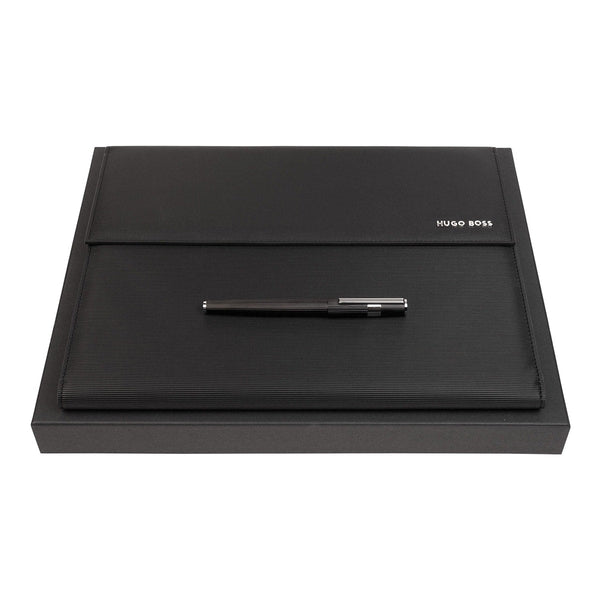 HUGO BOSS Tintenroller / Notizbuch Set A4 schwarz-1