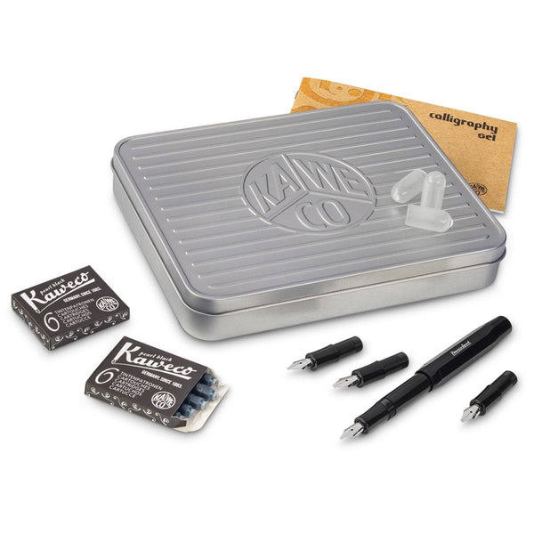 Kaweco, Kalligraphie Set 4, Stifte in der Dose, schwarz