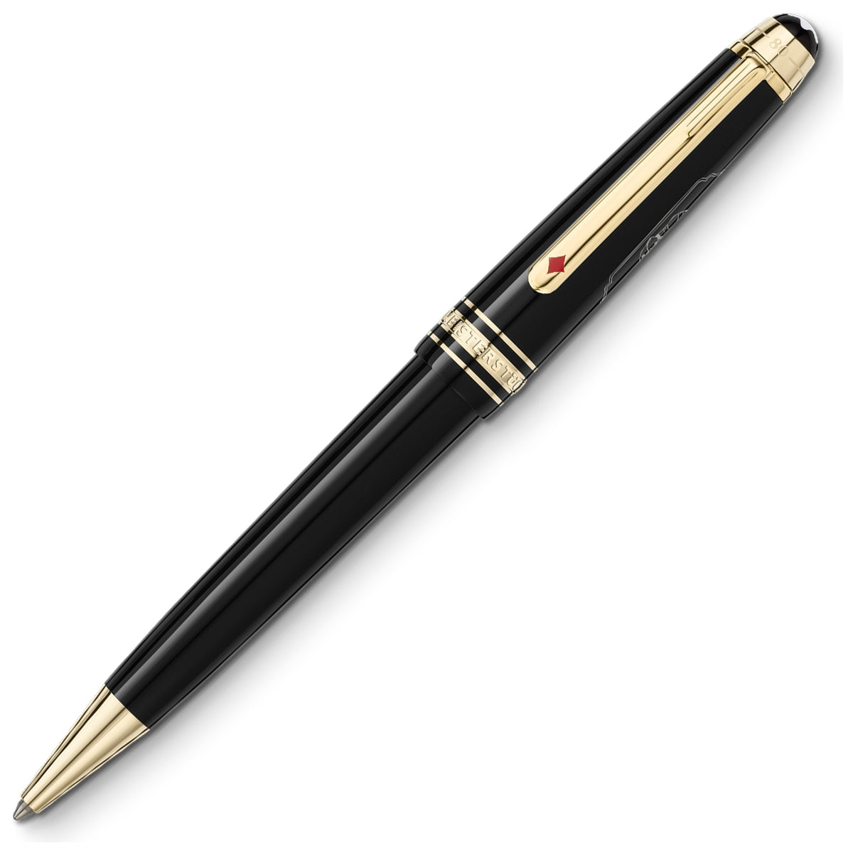 Montblanc Kugelschreiber Meisterstück 80 Tage um die Welt Resin Midsize Year 2 schwarz-1