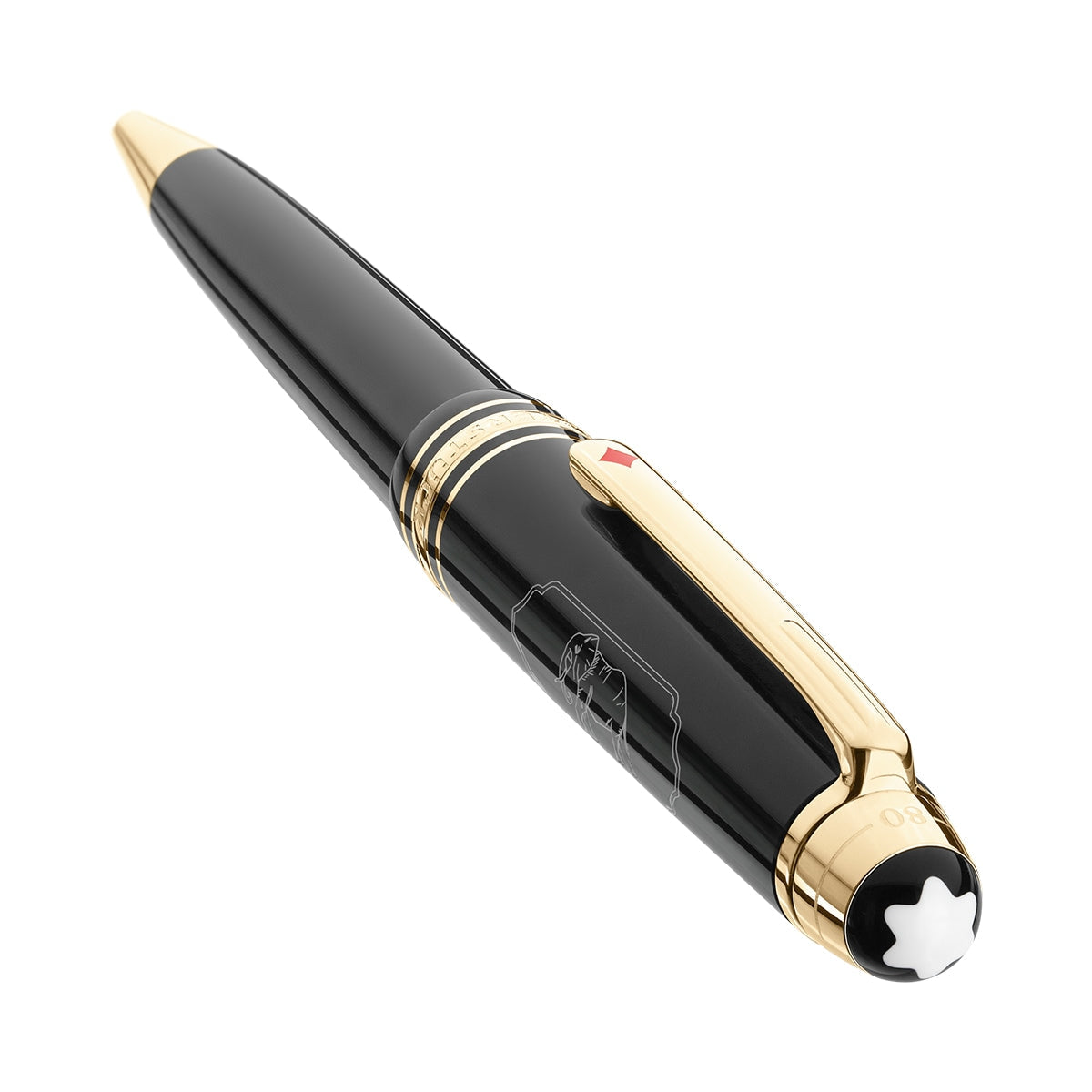 Montblanc Kugelschreiber Meisterstück 80 Tage um die Welt Resin Midsize Year 2 schwarz-4