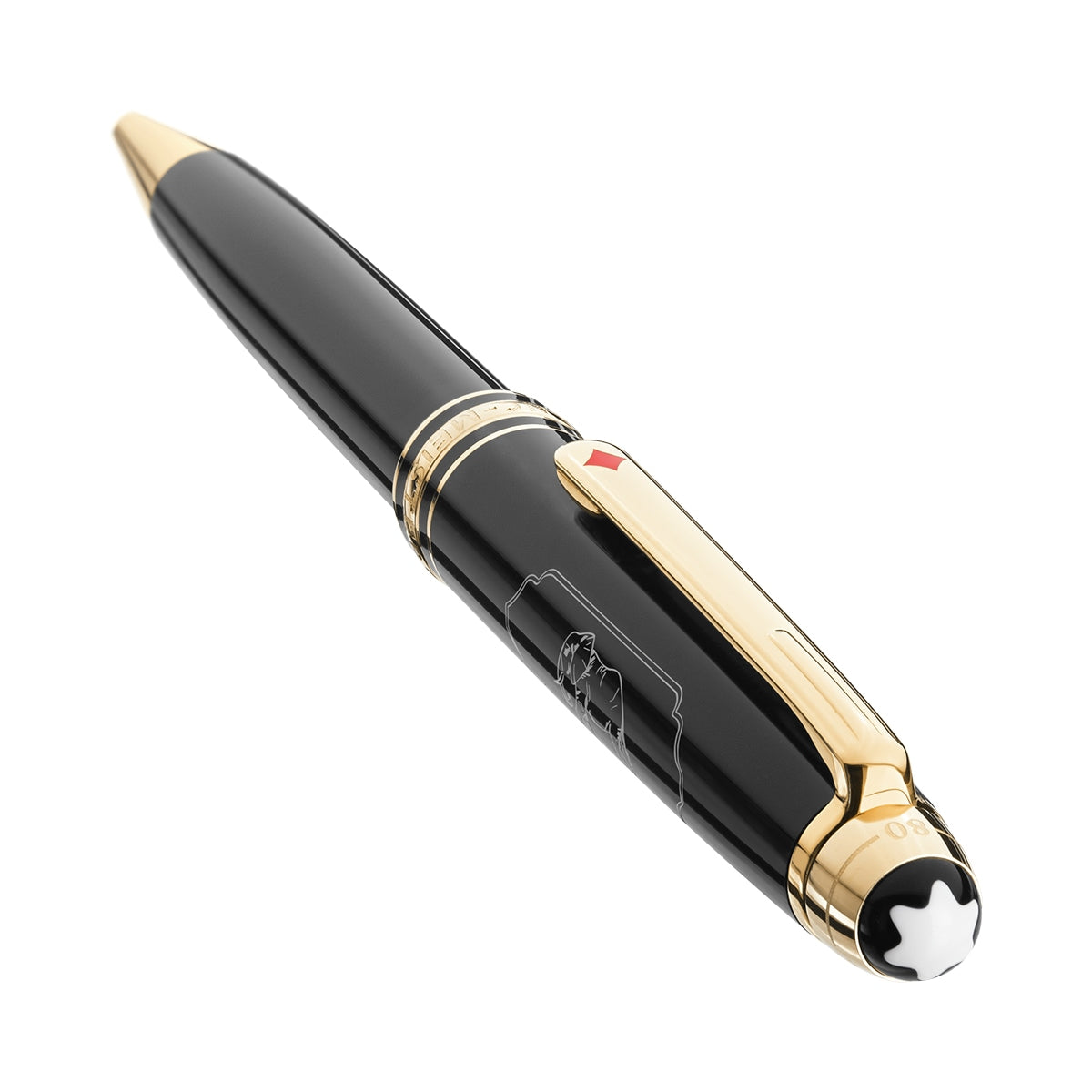 Montblanc Kugelschreiber Meisterstück 80 Tage um die Welt 164 Resin Classique Year 2 schwarz-4