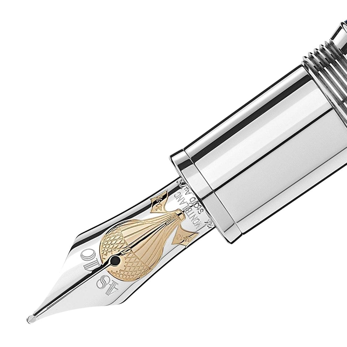 Montblanc, Füller, Meisterstück 146 Solitaire, In 80 Tagen um die Welt, blau-2