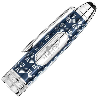 Montblanc, Füller, Meisterstück 146 Solitaire, In 80 Tagen um die Welt, blau-6