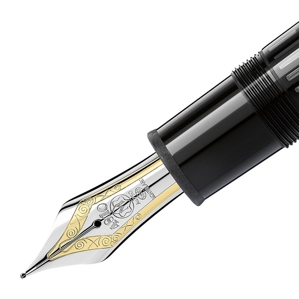 Montblanc, Füller, Meisterstück 149, Edelharz - Platiniert, Schwarz-2