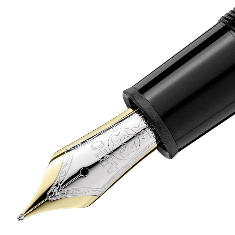 Montblanc, Füller, Meisterstück 146, Edelharz - Platiniert, LeGrand, Schwarz-2