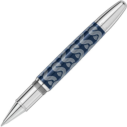 Montblanc, Tintenroller, Meisterstück 162 LeGrand Solitaire, In 80 Tagen um die Welt, blau-1