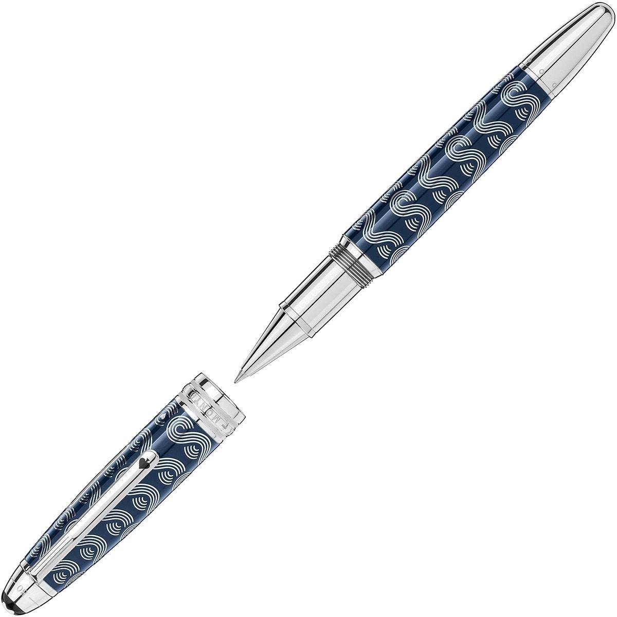 Montblanc, Tintenroller, Meisterstück 162 LeGrand Solitaire, In 80 Tagen um die Welt, blau-4
