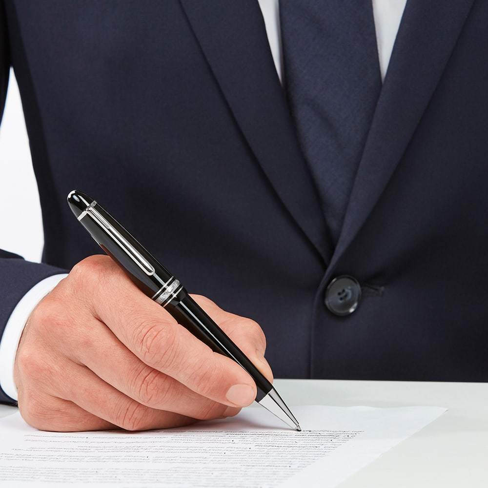 Montblanc, Tintenroller, Meisterstück, Edelharz - Platiniert, LeGrand, Schwarz-3
