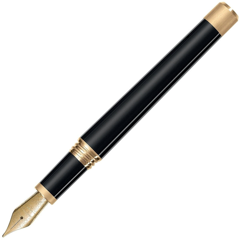 Montegrappa, Füller, Zero, Gelbgold, schwarz, Edelstahlfeder-1