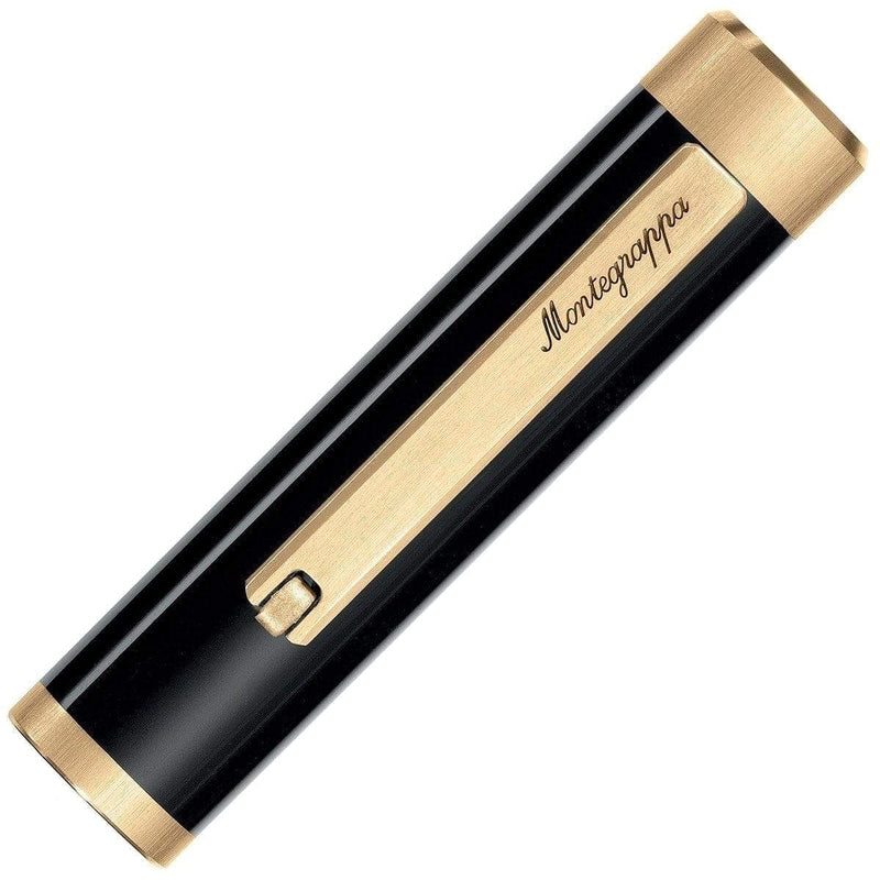 Montegrappa, Füller, Zero, Gelbgold, schwarz, Edelstahlfeder-3