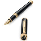 Montegrappa, Füller, Zero, Gelbgold, schwarz, Edelstahlfeder-4