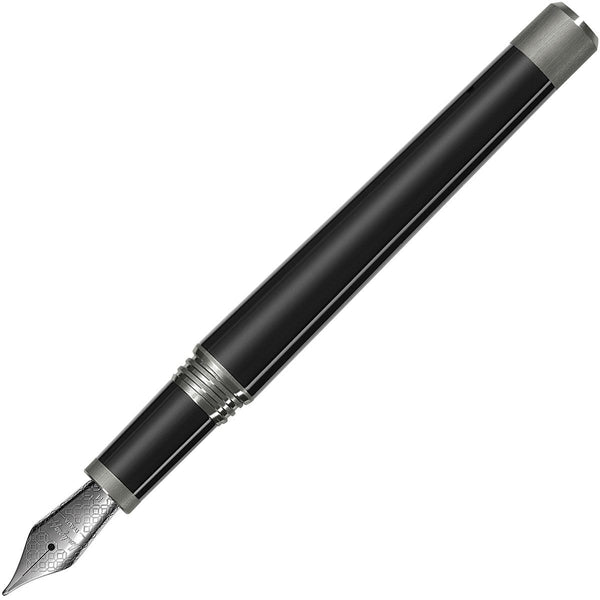 Montegrappa, Füller, Zero, Ruthenium, schwarz, 14 Karat Goldfeder-1