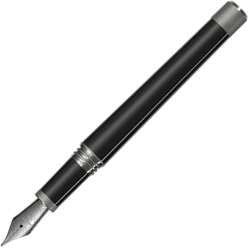 Montegrappa, Füller, Zero, Ruthenium, schwarz, 14 Karat Goldfeder-1