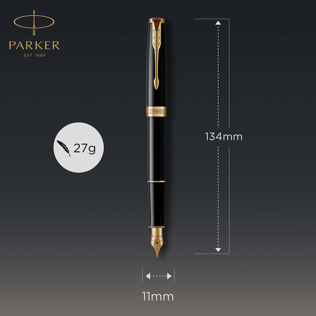Parker Füller Sonnet Core Schwarz G.C.-7