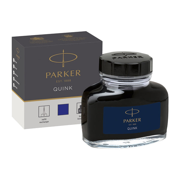 Parker, Tintenglas Quink, blau