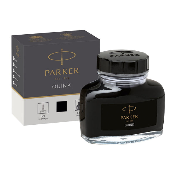 Parker, Tintenglas Quink, schwarz