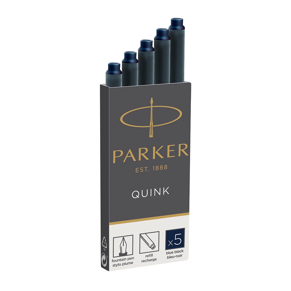 Parker Tintenpatronen Quink Schwarz-Blau-1