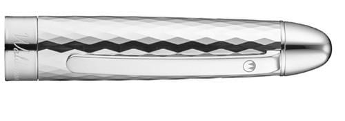 Waldmann, Füller, Précieux, Lack Schwarz, 18K Goldfeder, wellenförmiger Diamantschnitt-2