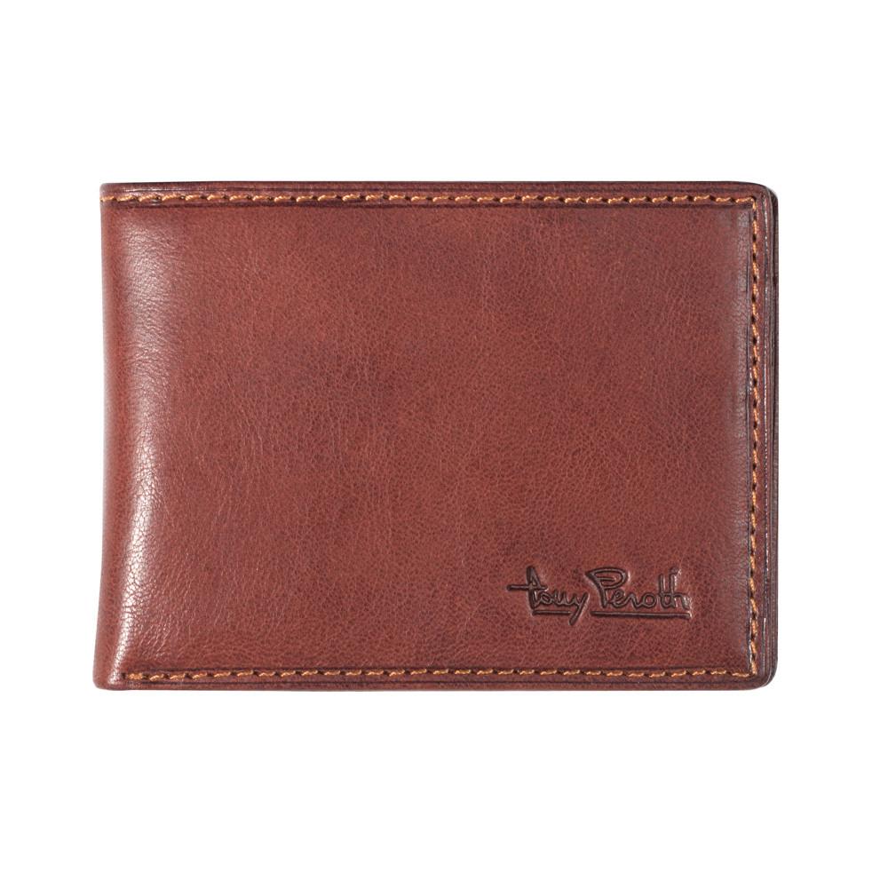 Tony Perotti, Brieftasche, Börse, Vegetale, klein, Dunkelbraun-2
