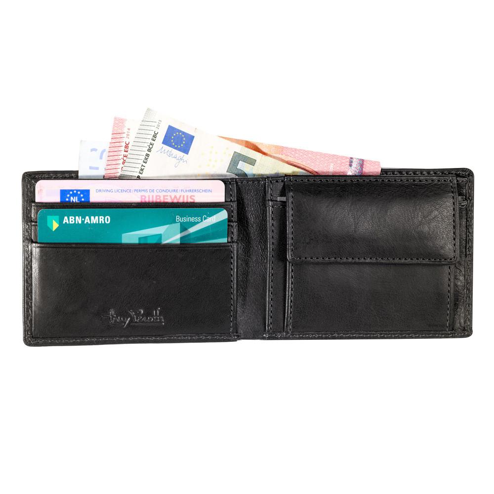 Tony Perotti, Brieftasche, Börse, Vegetale, klein, Schwarz-1