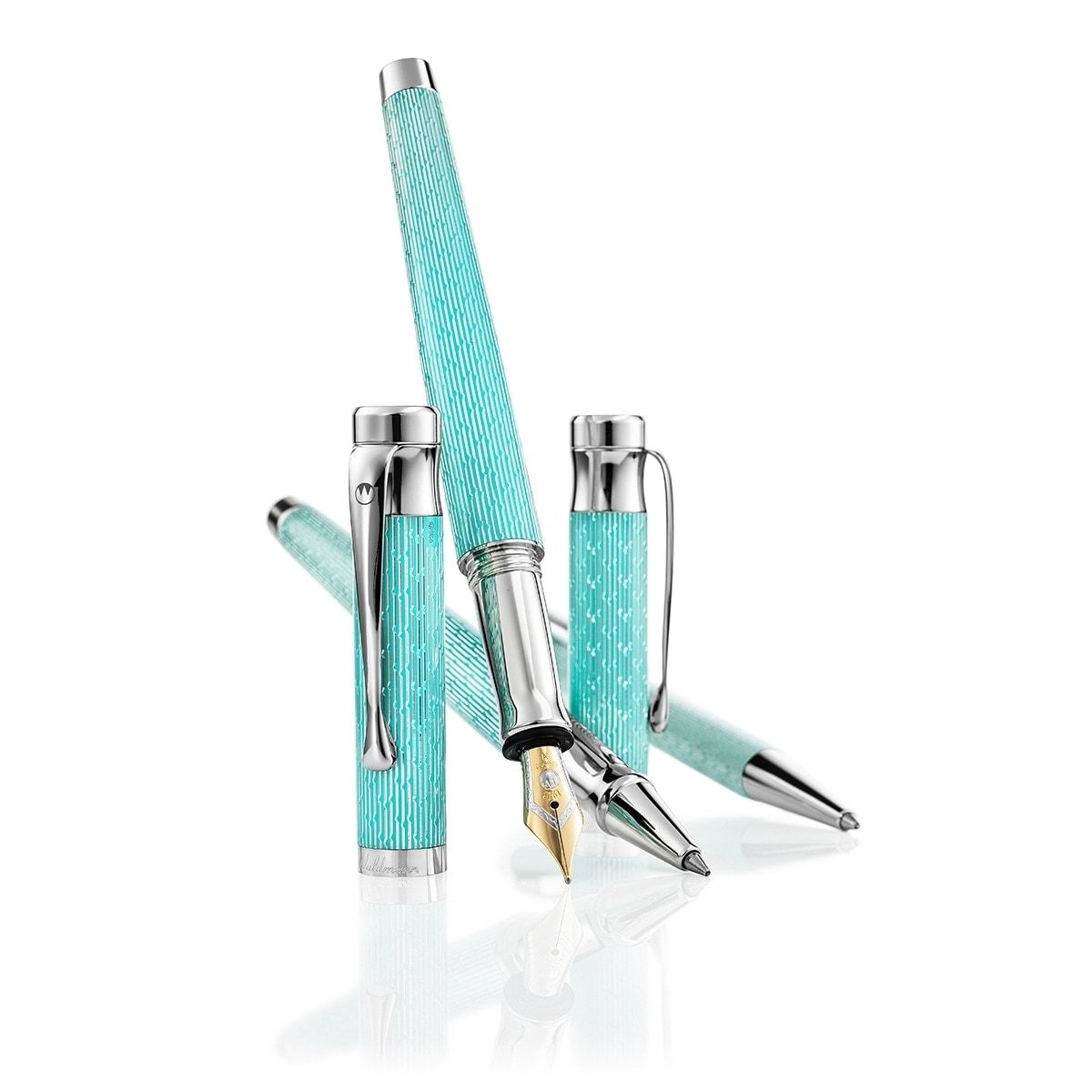 Waldmann, Füller, Tango, 18 Karat Goldfeder, aquamarin-6