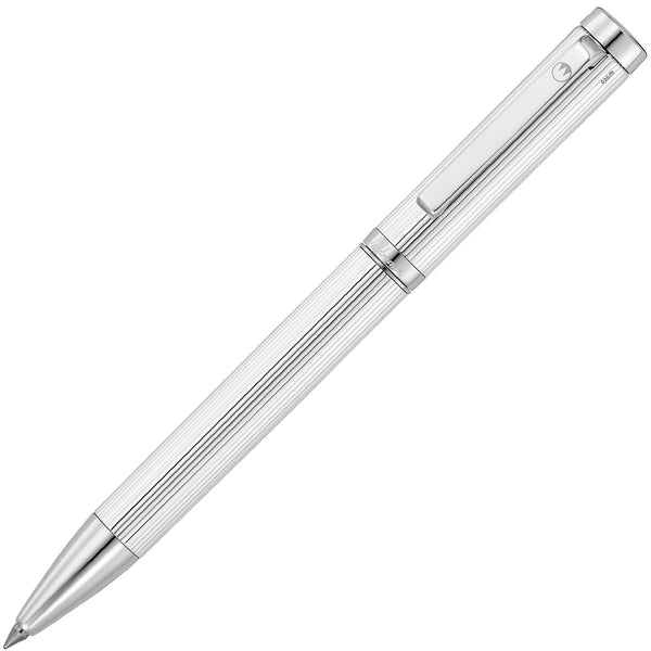 Waldmann, Tintenroller Liberty, Nadelstreifen, guillochiert, silber