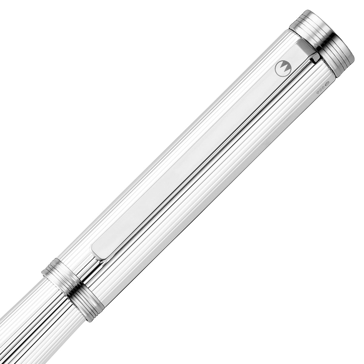 Waldmann, Tintenroller Tapio, Nadelstreifen, silber - 3