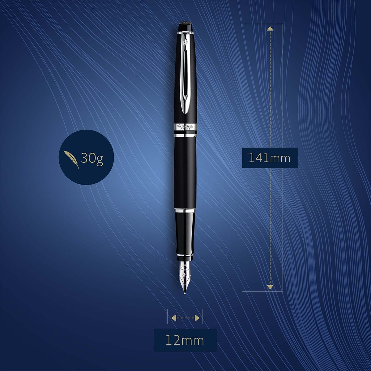 Waterman Füller Expert chrom Mattschwarz-7