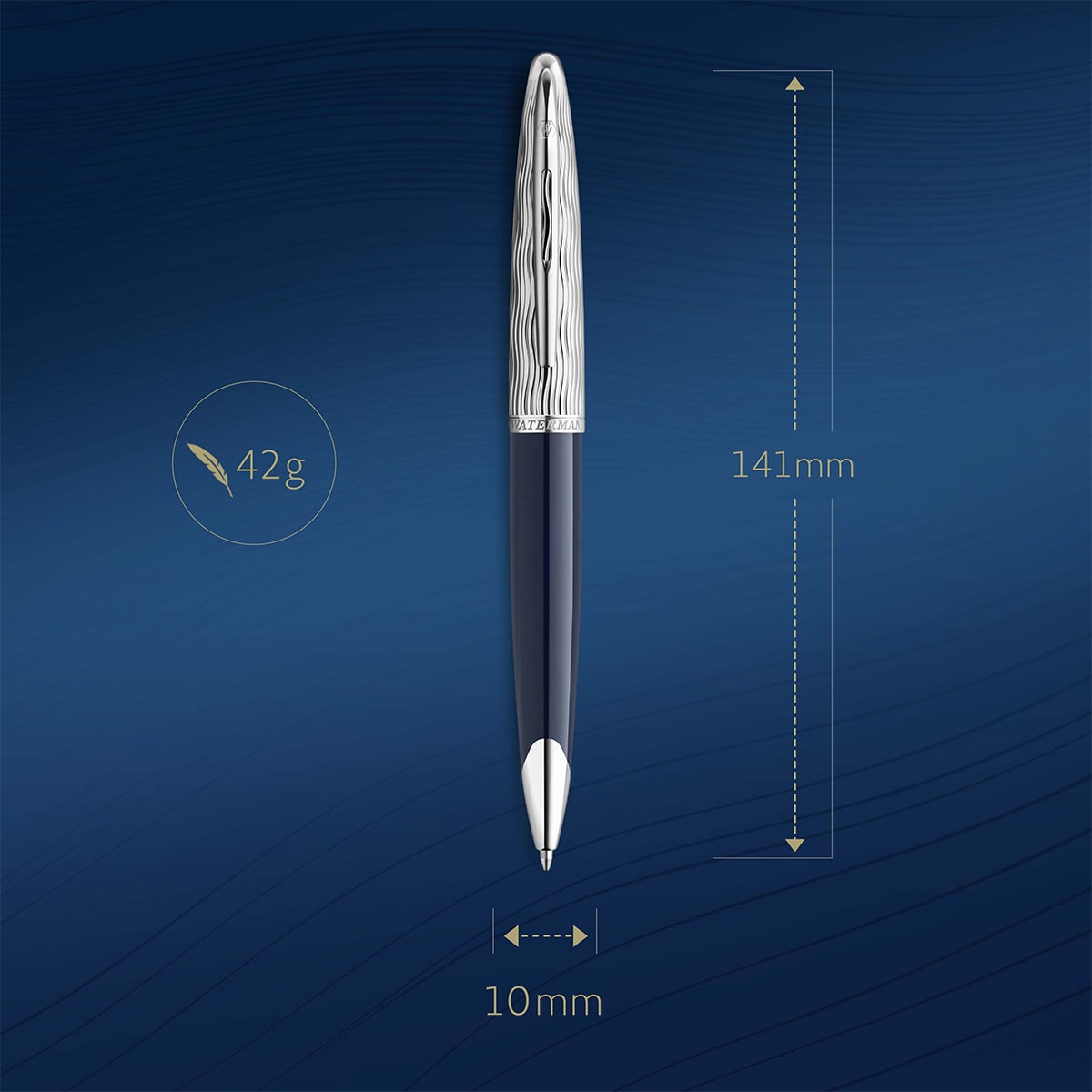 Waterman Kugelschreiber Carène L’Essence du bleu Mittel dunkelblau-7