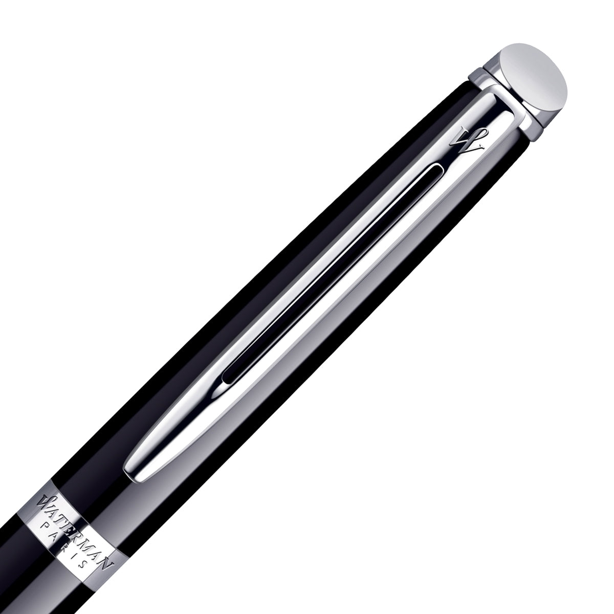 Waterman Kugelschreiber Hémisphère chrom Mittel schwarz-3