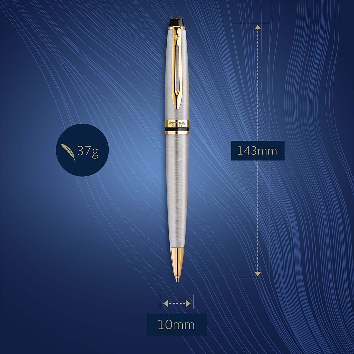 Waterman Kugelschreiber Expert gold Mittel Metallic-5